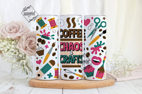Coffee & Crafts Tumbler Wrap Sublimation sassyprint 
