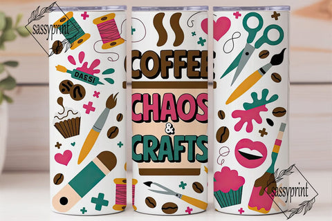 Coffee & Crafts Tumbler Wrap Sublimation sassyprint 