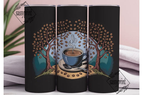 Coffee Cream Tumbler Wrap 20oz Sublimation sassyprint 