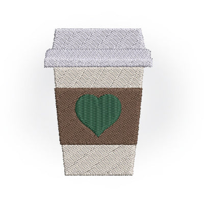 Coffee Cup Embroidery Design Embroidery/Applique DESIGNS Creatively Embroidery 