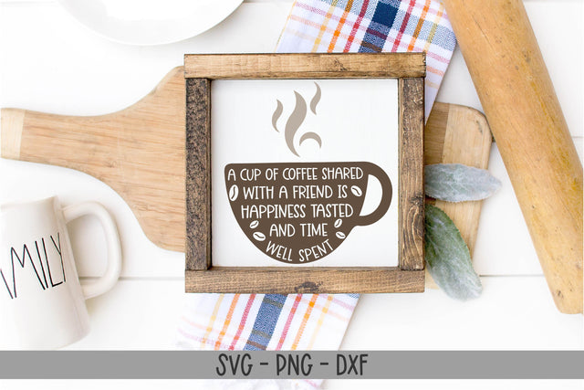 Coffee Cup SVG | Friendship Cut File SVG Silhouette School Blog Design Shop 