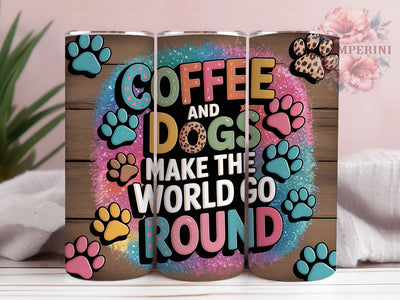 Coffee Dog Lover 20oz Tumbler, Dog Lover, Cute Quote, Pet Design, Fun Wrap, Sublimation Design, PNG File Sublimation Li Zamperini 