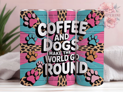 Coffee Dog Lover 20oz Tumbler, Dog Lover, Cute Quote, Pet Design, Fun Wrap, Sublimation Design, PNG File Sublimation Li Zamperini 