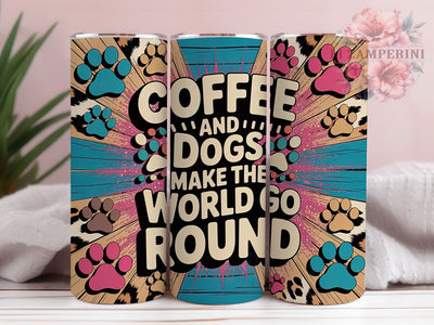 Coffee Dog Lover 20oz Tumbler, Dog Lover, Cute Quote, Pet Design, Fun Wrap, Sublimation Design, PNG File Sublimation Li Zamperini 