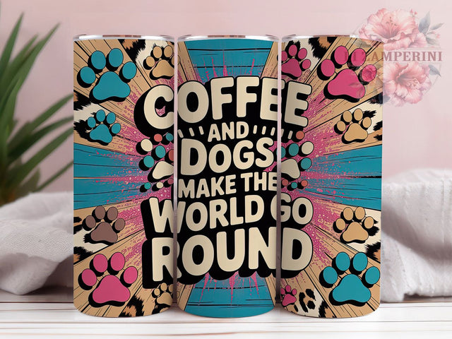 Coffee Dog Lover 20oz Tumbler, Dog Lover, Cute Quote, Pet Design, Fun Wrap, Sublimation Design, PNG File Sublimation Li Zamperini 