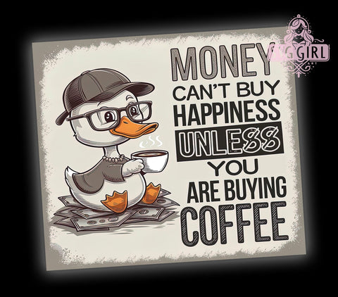Coffee Duck Tumbler, Funny Coffee Design, 20 oz Tumbler Wrap, Digital Download, Sublimation PNG, Quirky Gift, Duck Lover Decor, Coffee Humor Tumbler Sublimation SvggirlplusArt 