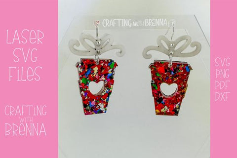 Coffee Earrings Bundle Laser SVG File SVG Crafting With Brenna 