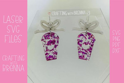 Coffee Earrings Bundle Laser SVG File SVG Crafting With Brenna 