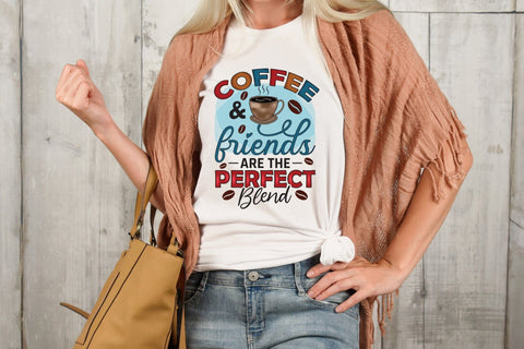 Coffee & Friends are the Perfect Blend PNG Sublimation Sublimation CraftLabSVG 