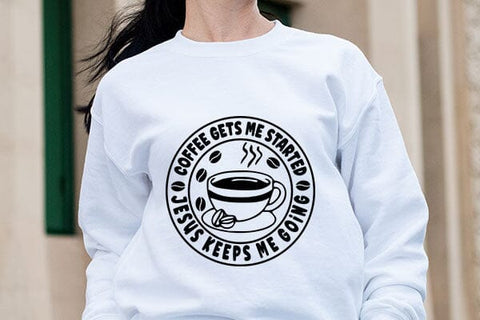 Coffee Gets Me Started Jesus Keeps Me Going SVG Angelina750 