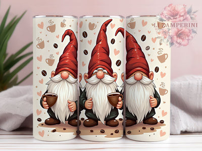 Coffee Gnome 20oz Tumbler Wrap PNG, Coffee Lover Tumbler PNG Sublimation Design, Straight & Tapered Tumbler Wrap, Instant Digital Download Sublimation Li Zamperini 
