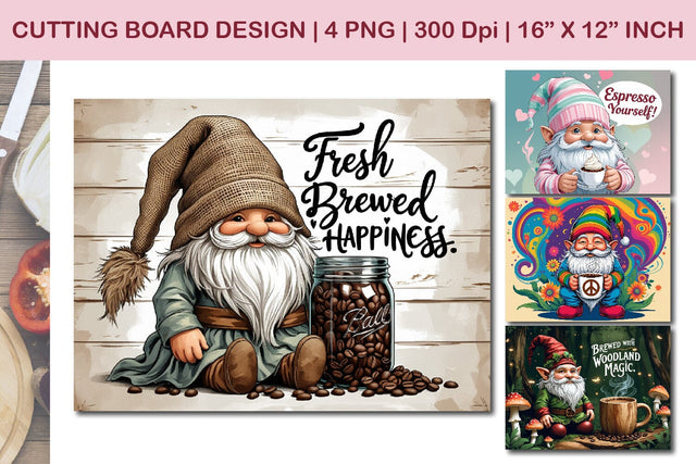 coffee gnome decor, fresh brewed happiness Sublimation Paper Switch 