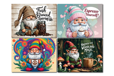 coffee gnome decor, fresh brewed happiness Sublimation Paper Switch 