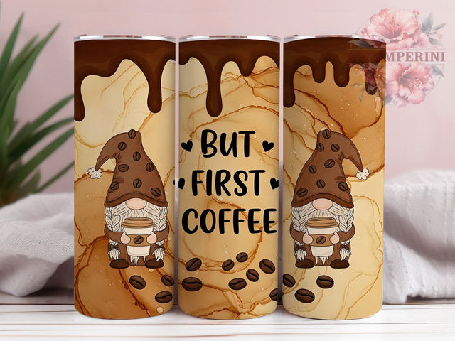 Coffee Gnome Funny 20oz Coffee Lover Tumbler, 20oz Tumbler Wrap, Gnome Sublimation Design, Coffee Lover Cup, Cute Gnome Mug, Caffeine Addict Tumbler Sublimation Li Zamperini 