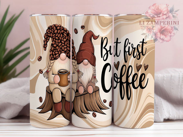 Coffee Gnome Funny 20oz Coffee Lover Tumbler, 20oz Tumbler Wrap, Gnome Sublimation Design, Coffee Lover Cup, Cute Gnome Mug, Caffeine Addict Tumbler Sublimation Li Zamperini 