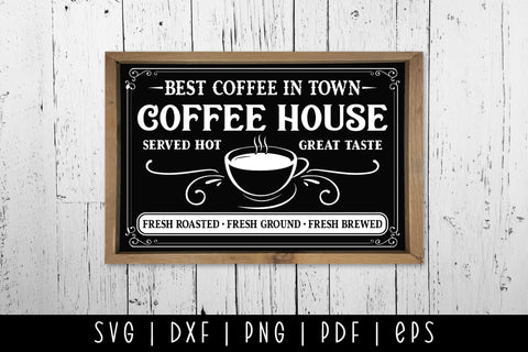 Coffee House - Vintage Coffee Sign SVG SVG CraftLabSVG 
