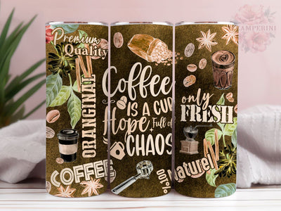 Coffee Is A Cup Of Hope 20oz Tumbler Wrap PNG, Coffee Cup Tumber Png, Straight & Tapered Tumbler Wrap, Instant Digital Download Sublimation Li Zamperini 