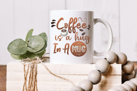 Coffee is a Hug PNG I Coffee Quotes Sublimation I Coffee PNG SVG Happy Printables Club 
