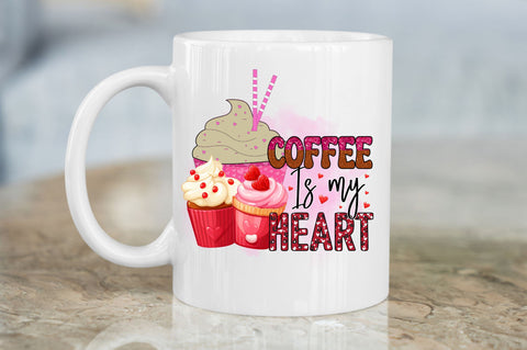 Coffee is my heart PNG Design Sublimation Regulrcrative 