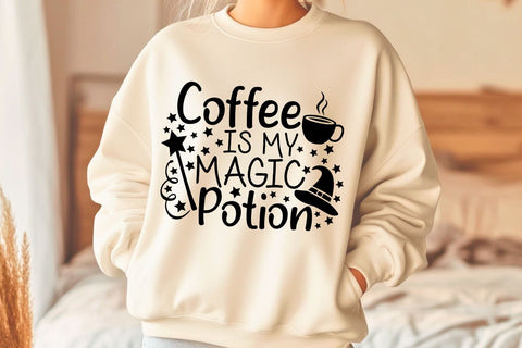 Coffee Is My Magic Potion| Halloween Witch SVG Cutting Files. SVG CosmosFineArt 