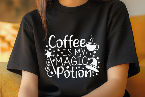 Coffee Is My Magic Potion| Halloween Witch SVG Cutting Files. SVG CosmosFineArt 