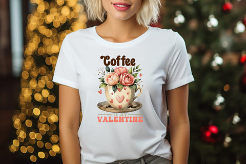 Coffee is My Valentine PNG Sublimation Sublimation CraftLabSVG 