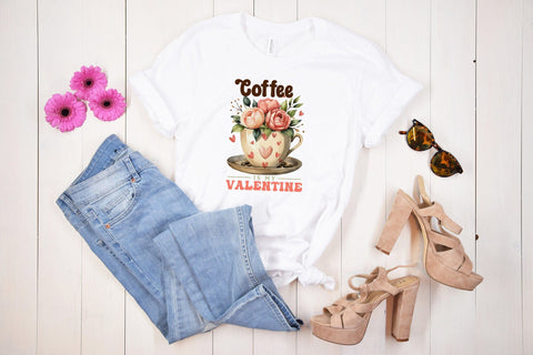 Coffee is My Valentine PNG Sublimation Sublimation CraftLabSVG 