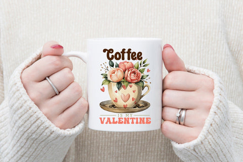 Coffee is My Valentine PNG Sublimation Sublimation CraftLabSVG 