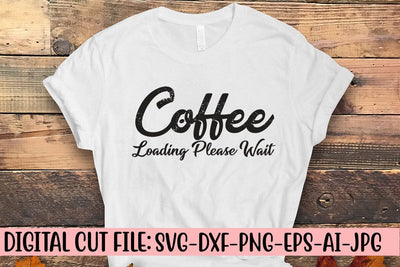 Coffee Loading Please Wait SVG Cut File SVG Syaman 
