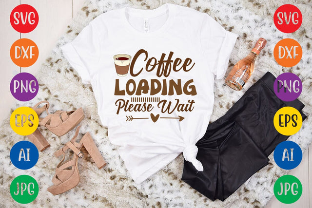 Coffee Loading Please Wait SVG DESIGN SVG Rafiqul20606 