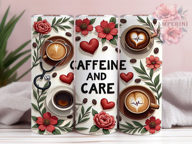 Coffee Lover 20oz Tumbler Wrap, Caffeine Sublimation Wrap, 20oz Coffee Design, Funny Coffee Tumbler, Unique Gift Idea, Coffee Themed Drinkware, Cute Tumbler Pattern Sublimation Li Zamperini 