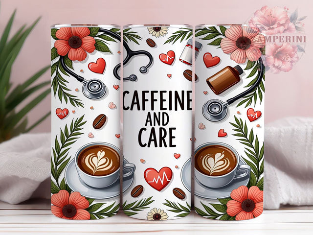 Coffee Lover 20oz Tumbler Wrap, Caffeine Sublimation Wrap, 20oz Coffee Design, Funny Coffee Tumbler, Unique Gift Idea, Coffee Themed Drinkware, Cute Tumbler Pattern Sublimation Li Zamperini 