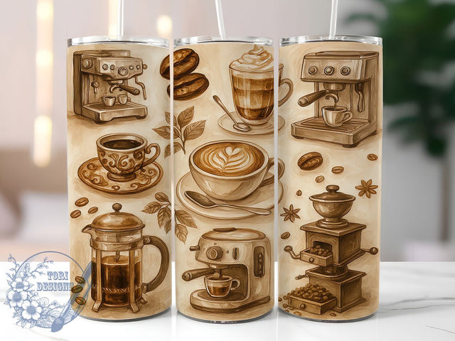 Coffee Lover Espresso Tumbler Wrap, Caffeine Lover PNG, 20oz Sublimation Wrap, Coffee Cup Design, Morning Brew Tumbler, I Love Coffee PNG, Espresso Tumbler Wrap Sublimation ToriDesigns 