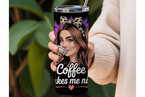 Coffee Lover Mandala 20oz Tumbler Sublimation DesignSVG 