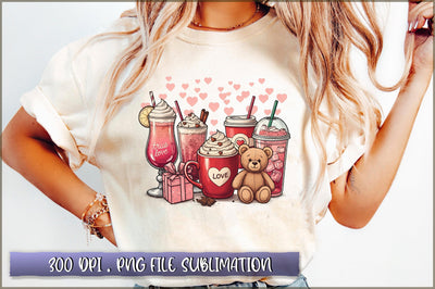 Coffee Lover Valentine Day Sublimation Clipart Sublimation Shetara Begum 