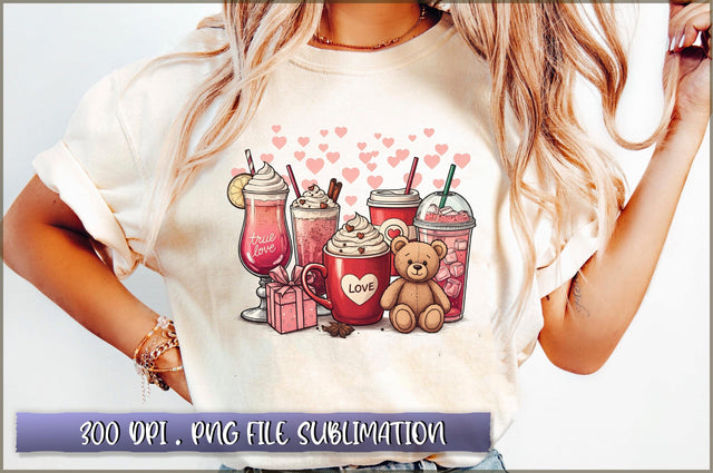 Coffee Lover Valentine Day Sublimation Clipart Sublimation Shetara Begum 