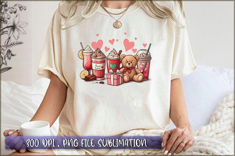 Coffee Lover Valentine Day Sublimation Clipart Sublimation Shetara Begum 