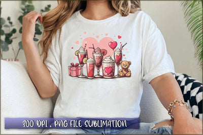 Coffee Lover Valentine Day Sublimation Clipart Sublimation Shetara Begum 