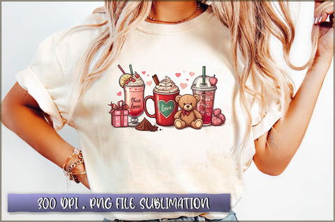 Coffee Lover Valentine Day Sublimation Clipart Sublimation Shetara Begum 