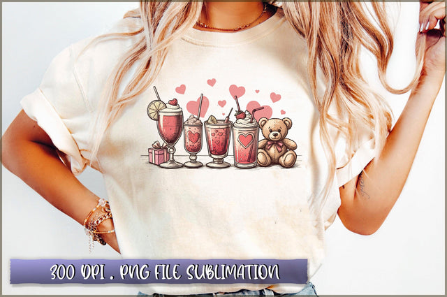 Coffee Lover Valentine Day Sublimation Clipart Sublimation Shetara Begum 