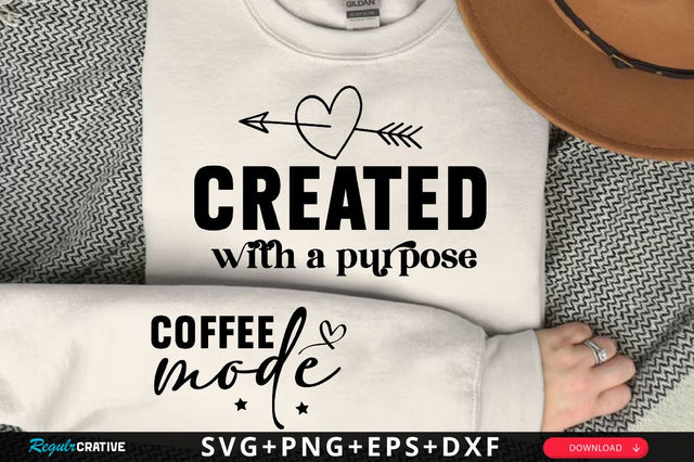 Coffee mode Sleeve SVG Design, Inspirational sleeve SVG, Motivational Sleeve SVG Design, Positive Sleeve SVG SVG Regulrcrative 
