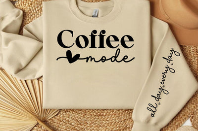 Coffee mode Sleeve SVG Design SVG Designangry 