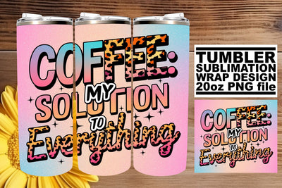 Coffee Mom Glitter Tumbler Wrap 20oz Sublimation afrosvg 
