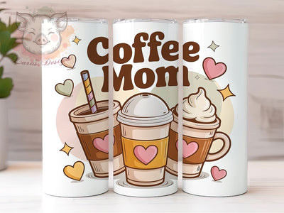 Coffee Mom Life 20oz Tumbler, Coffee Mom Quote, Funny Mother Wrap, 20oz Tumbler Wrap, Sublimation Design PNG, Cute Mom Wrap, Coffee Lover Sublimation Sublimation Lara' s Designs 