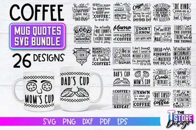 Coffee Mug Quotes SVG | Coffee SVG | Funny Quotes SVG v.1 SVG The T Store Design 