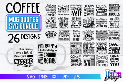 Coffee Mug Quotes SVG | Coffee SVG | Funny Quotes SVG v.2 SVG The T Store Design 
