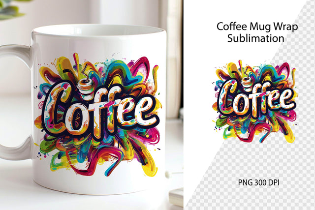 Coffee mug sublimation. Tshirt designs. Powered by coffee. Sublimation Samaha Design 