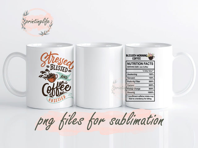 Coffee Mug Wrap Design, Instant Digital Design Download Mug Wrap Design, Mug Design PNG Sublimation PrintingLife 