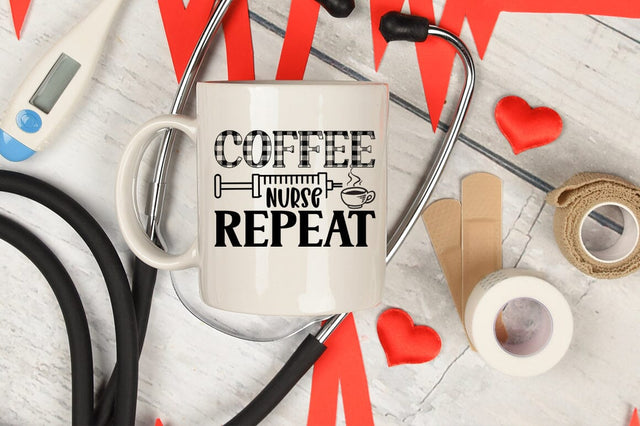 Coffee Nurse Repeat SVG Design SVG Designangry 