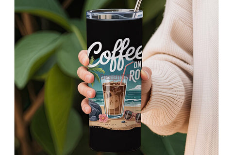 Coffee on the Rocks 20oz Tumbler Wrap Sublimation DesignSVG 